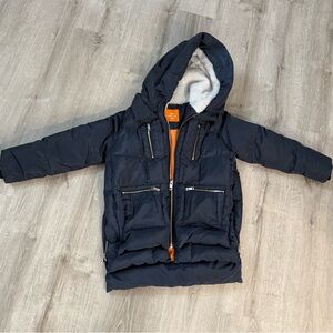 OLAY Dark Blue Hooded Puffer Jacket